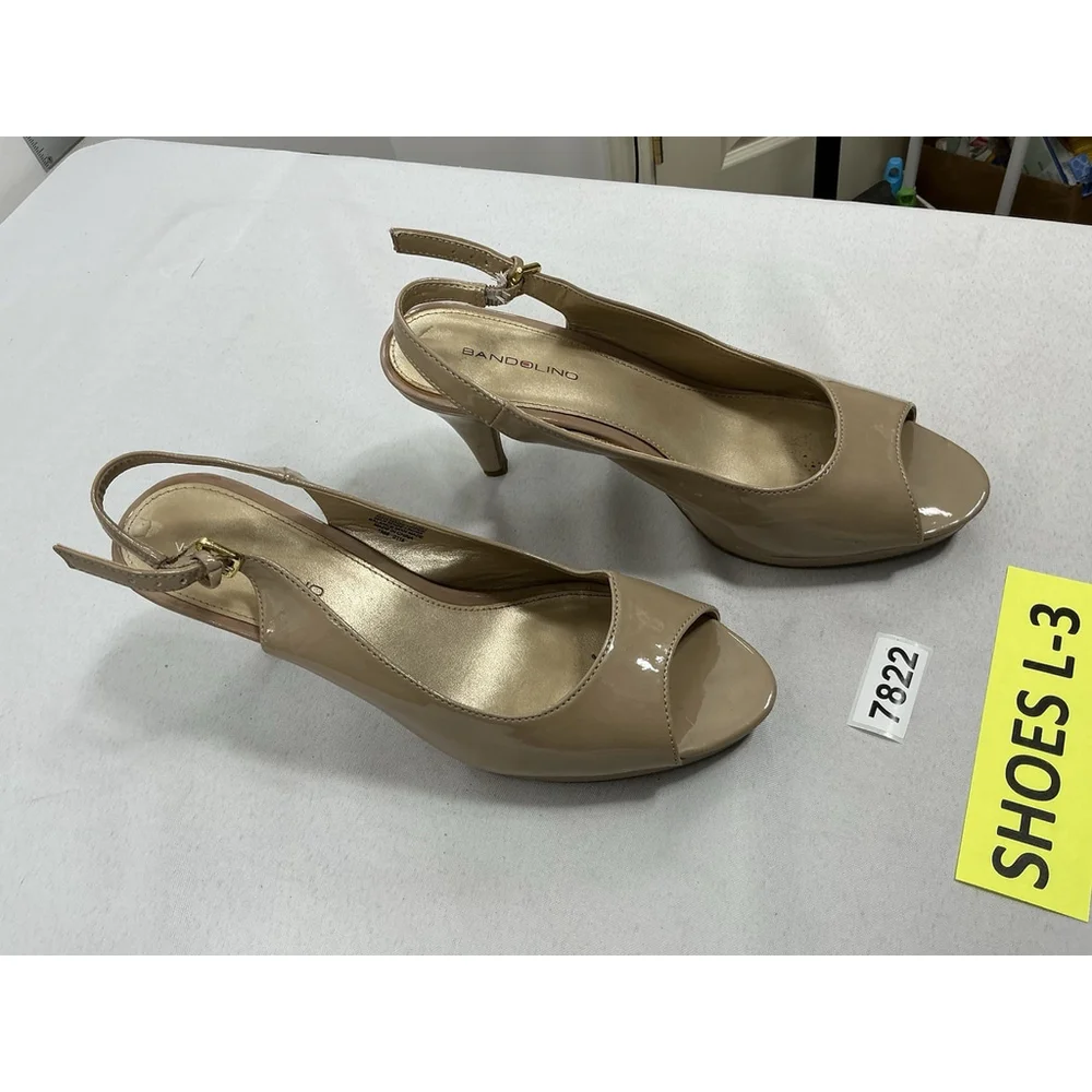 Womans Excellent Condition Bandolino Melt Slingback Platform Pumps 10 M Nude